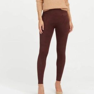 NWOT Spanx Faux Suede Leggings, Brown